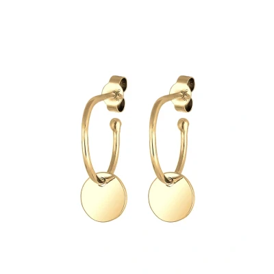 Abbildung von Elli Basic Plate Trend Ohrringe goldcoloured, Damen, Größe: One Size, Gold coloured