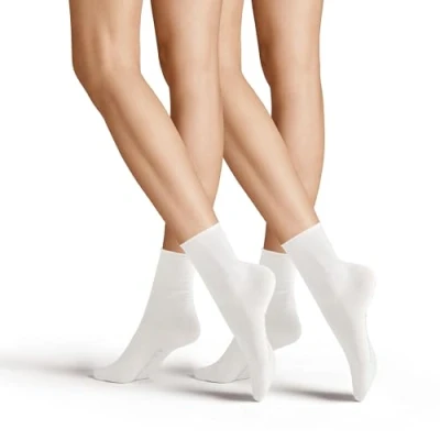 Abbildung von Hudson Damen Only 2 Pack Rollrand Socken, 100 DEN, White 0008, 35/38 (2er Pack)