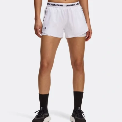 Abbildung von Under Armour TECH PLAY UP Shorts kurze Sporthose, Damen, Größe: Large, White/black