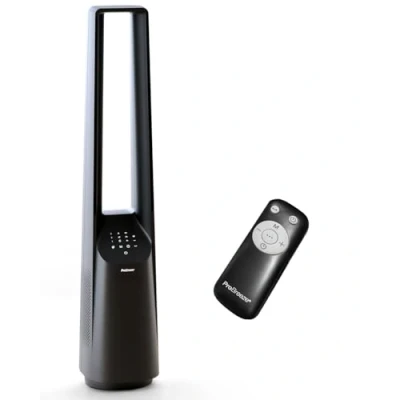 Abbildung von Pro Breeze 101cm rotorloser Ventilator oszillierend mit Fernbedienung, LED Display, 6 Geschwindigkeiten Turmventilator sehr leise, 5 Betriebsmodi, Auto 60 Oszillation, 7h Timer
