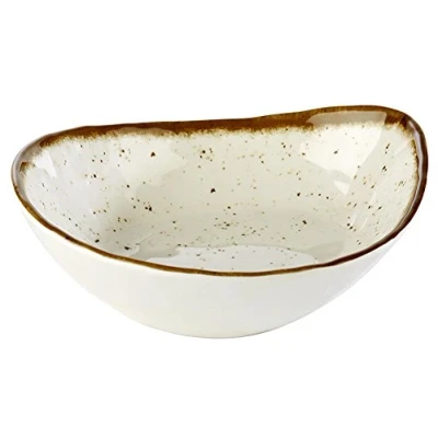 Abbildung von APS 84526 Schale STONE ART, 23 x 19 cm, Höhe 6,5 Melamin, creme/weiß