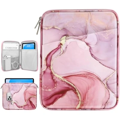Abbildung von Dadanism 9 11 Zoll Tablet Sleeve Tasche Kompatibel mit iPad 10,2 2021 2019, Pro M4 2024 2018, Air 5/4 10,9, 11&quot; 2024, 10. Gen Galaxy Tab A9+/A8/S9 FE, Trübes Rosa