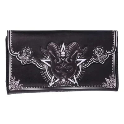 Abbildung von Nemesis Now Pawzuph Unisex Geldbörse Schwarz/Weiß Gothic, Nu Goth, Rockwear, Schwarz, 18.5cm,