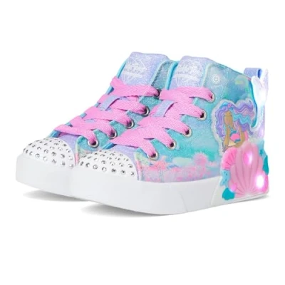 Abbildung von Skechers TWINKLE MAGIC LIGHTS Sneaker, Blink, Schnürboots,Reißver.,Glitzer, Größenschablone zum Download
