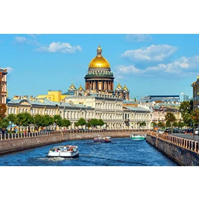 Abbildung von Haeran River Vollbohrer Schöne St Petersburg Russland Diy 5D Diamond Painting By Number Unique Kits Home Wall Decor