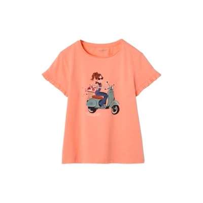 Abbildung von Vertbaudet Tshirt print für Kinder, Größe: 146/152, Koralle