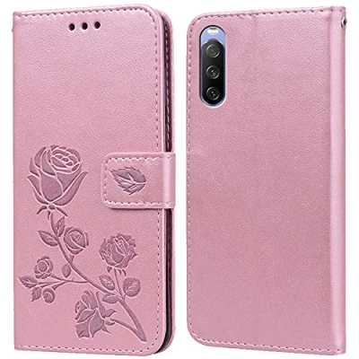 Abbildung von PKQTOP Hülle für Sony Xperia 10 III 10iii Handyhülle,Klappbar Tasche Case,Standfunktion,Kartenfach,Silikon Bumper,Stoßfeste Schutzhülle Cover