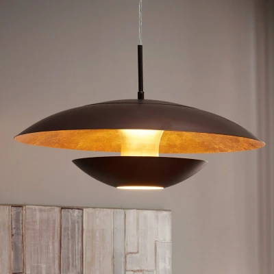 Abbildung von Eglo 95755 Hängeleuchte Nuvano in braun, gold 1X40W H:110 Ø 48cm