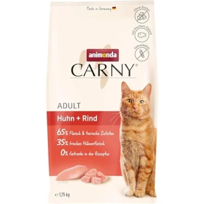 Abbildung von animonda Carny Katzenfutter trocken für erwachsene Katzen Trockenfutter Katze zuckerfrei und ohne Getreide mit Huhn + Rind, 1,75 kg