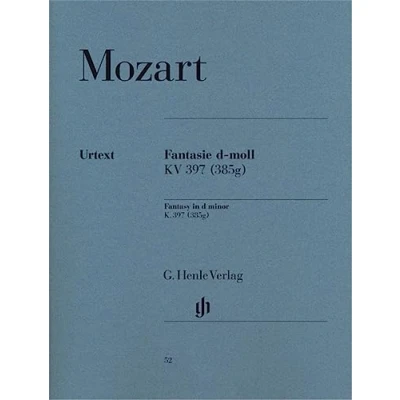 Abbildung von Fantasie d Moll KV 397 (385g). Klavier: Instrumentation: Piano solo (G. Henle Urtext Ausgabe)