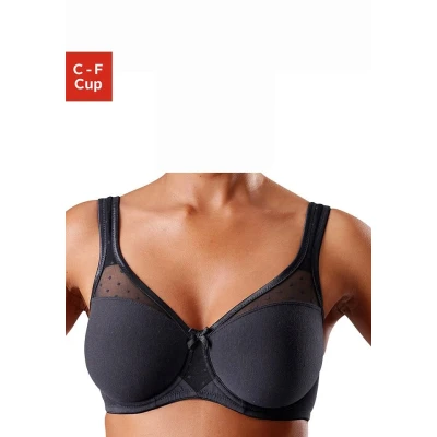 Abbildung von Lascana Minimizer Bügel BH, Damen, Größe: 100F, Black