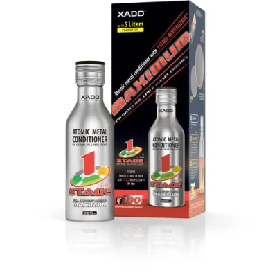 Abbildung von XADO Motor Öl Additiv Schutz für Motoren Zusatz zur Reparatur und gegen den Verschleiß, atomarer Metallconditioner mit Revitalizant® 1Stage Maximum (bis 5L Ölvolumen)