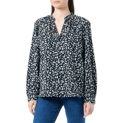 Abbildung von QS by s.Oliver MIT Zierborte Bluse, Damen, Größe: 36, Schwarz
