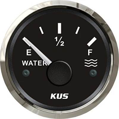 Abbildung von KUS Wasserstandsanzeige 0 190Ohm Mit Hintergrundbeleuchtung 12V/ 24 52MM (2&quot;) (Schwarz)