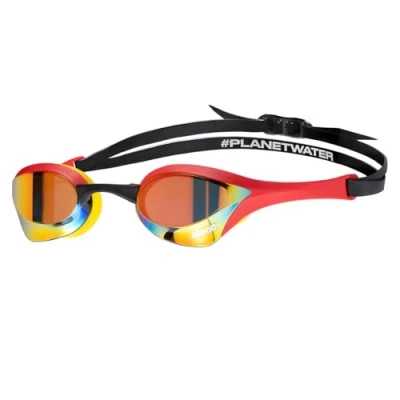 Abbildung von Arena Cobra Ultra Swipe Gespiegelte Schwimmbrillen Gold / Rot