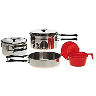 Abbildung von Mil Tec Koch Set 2 Person Stainless Steel, Mehrfarbig, 14.5 x 6.5 cm/13.5 6 cm/8 4 cm/16.5 3 cm