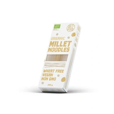 Abbildung von Diet Food Millet Bio Glutenfreie Hirsenudeln Hirse Glutenfrei Low Carb Nudeln Suppennudeln Gesund und Nahrhaft 250gr