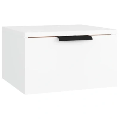 Abbildung von vidaXL Wand Nachttisch Hängend Nachtschrank Nachtkonsole Nachtkommode Schlafzimmer Schrank Kommode Hängeschrank Wandschrank Weiß 34x30x20cm