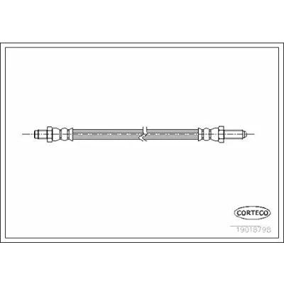 Abbildung von CORTECO 19018798 Bremsschläuche Vorderachse 285 SAAB: 900 I Combi Coupe