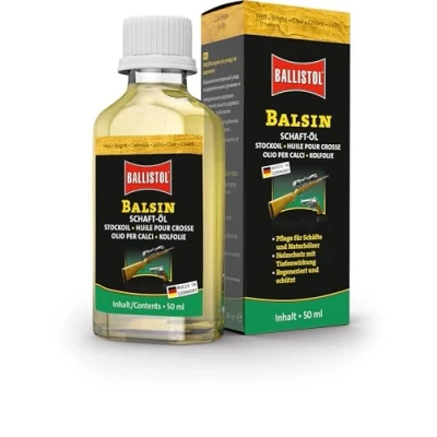 Abbildung von BALLISTOL 23030 Balsin Schaft Öl hell Holzschutz gegen Regen, Nässe, Fäulnis und Schimmel 50 ml Flasche
