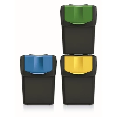 Abbildung von Keden Mülltrennsystem ISWB20S3 S411*, Mülltrennungsbehälter Set 3x20L Recycling