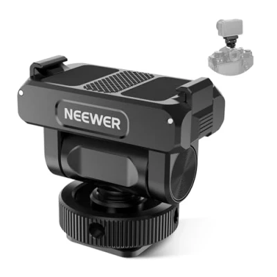 Abbildung von NEEWER Halterung Adapter für Action 5 Pro magnetische Schnellwechsel 160 Neigungs Kamera Adapterhalterung mit Cold Shoe 1/4&quot; Gewinde DJI Osmo 4 3 AC012