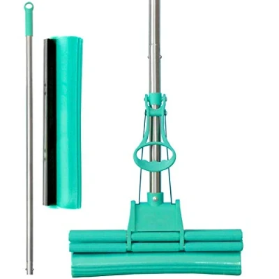 Abbildung von Green Mop Set 30 01 cm + Stiel Ersatzschwammm Doppelwringer saugstarker WischMop PVA Bodenwischer