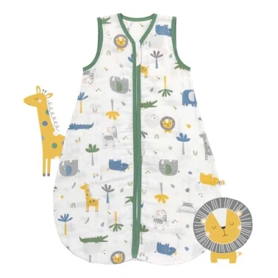 Abbildung von schlummersack Schlafsack Baby Sommer 70 cm dünn Bambus Musselin Dschungel Babyschlafsack 0.5 Tog 0 5 ungefüttert