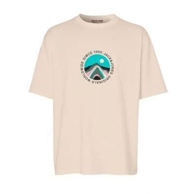 Abbildung von JACK&amp;JONES Herren JORLAFAYETTE Tee SS Crew Neck 1 FST T Shirt, Buttercream, XS