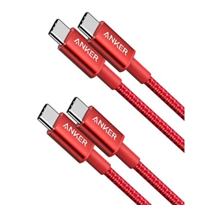 Abbildung von Anker New Nylon USB C auf Kabel, 60W Kabel Doppelpack, 1m lang für iPhone 16/15 Serie, MacBook Pro/Air, iPad Galaxy S24, Pixel, Switch und Ladegeräte (Rot)