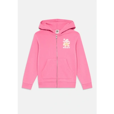 Abbildung von Roxy Fleecepullover, Surfgefühl, Reißverschluss, gebürstet, für Mädchen, Rosa, Größe 42