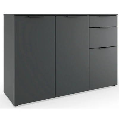 Abbildung von Wimex Kombikommode &quot;Level by fresh to go&quot;, 3 türig mit 2 Schubladen, soft close Funktion, 122 cm breit, 84cm hoch