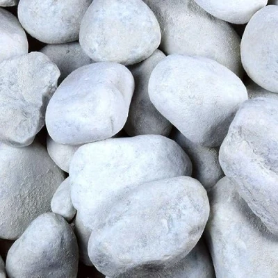 Abbildung von GarPet Kieselsteine Zierkies 25 kg Aquarium Carrara Weiß Garten Kies Marmor Gabion