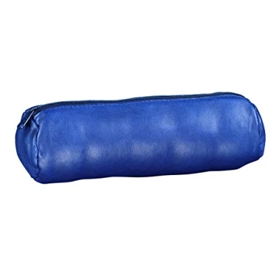 Abbildung von ELBA 400064920 Federmäppchen Form Rund, Leder 22 x Durchmesser 6 cm Tinte