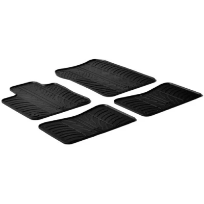Abbildung von Gledring 0040 Fußmattensatz Gummi vorne und hinten 4 schwarz 750mm 550mm RENAULT: TWINGO 2