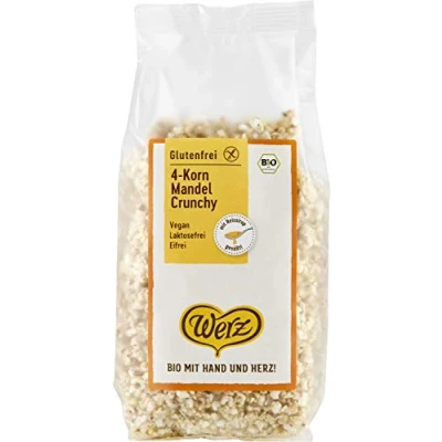 Abbildung von Werz 4 Korn Mandel Crunchy, Knusper Müsli, glutenfrei, 2er pack (2 x 250g)