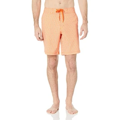 Abbildung von Amazon Essentials Herren Board Shorts, Hellrosa Surfbretter Geo, XL