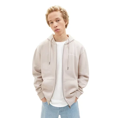 Abbildung von TOM Tailor Denim FULL ZIP Sweatjacke, Herren, Größe: Large, Light dove grey