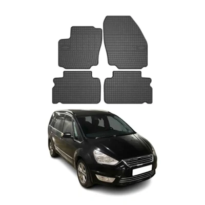 Abbildung von OMAC Gummi Fußmatten kompatibel mit Ford Galaxy 2006 2015 Automatten TPE Schwarz 4tlg