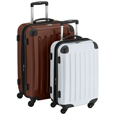 Abbildung von HAUPTSTADTKOFFER Alex 2er Koffer Set Hartschale glänzend, 65 cm + 55 cm, 74 Liter 42 Liter, Braun Weiss