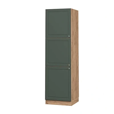 Abbildung von Vicco Herdumbauschrank Fame Line, Grün Gold Landhaus/Goldkraft Eiche, 60 cm