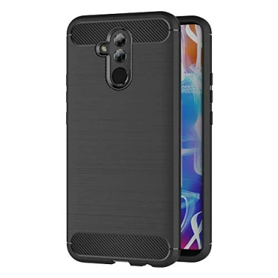 Abbildung von AICEK Hülle Compatible Huawei Mate 20 Lite, Schwarz Silikon Handyhülle für Lite Schutzhülle Karbon Optik Soft Case (6,3 Zoll)