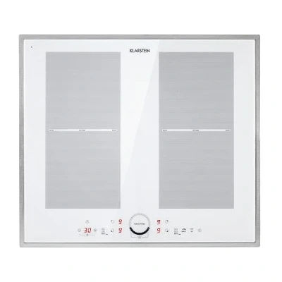 Abbildung von Klarstein Induktions Kochfeld CP4 Delicatessa60 WS WS, Einbau Glaskeramikkochfeld 4 Platten Elektro Einbaukochfeld Induktion
