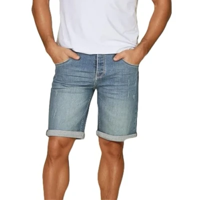 Abbildung von riverso Jeans Shorts Herren Stretch Kurz Regular Fit RIVTom Kurze Hosen Bermuda Sommer Denim Einfarbig, Größe:W 42, Farbe:Light Blue (L164)