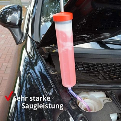 Abbildung von Hecht Brandneue Absaugpumpe mit verstärkter Ansaugung für schnellen Öl und Wasser Wechsel Perfekte Umfüllpumpe Rasenmäher Praktische ölabsaugpumpe