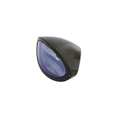 Abbildung von Highsider H4 Hauptscheinwerfer Iowa oval unten schwarz, blaues Glas