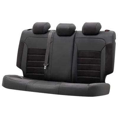 Abbildung von WALSER Bari 38704 Sitzschonbezug schwarz Polyester hinten FORD: FOCUS 3 Turnier