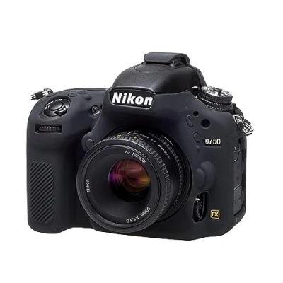 Abbildung von easyCover Silikon Kameratasche Schutz für Ihre Kamera Nikon D750 Schwarz