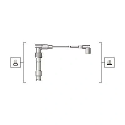 Abbildung von MAGNETI MARELLI 941319170108 Zündkabelsatz OPEL: Astra G CC, Vectra B Limousine
