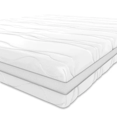 Abbildung von Amazon Basics Memoryschaumstoff Matratze mit 7 Zonen, Mittel Fest (H3), 80 x 190 20 cm, Weiß